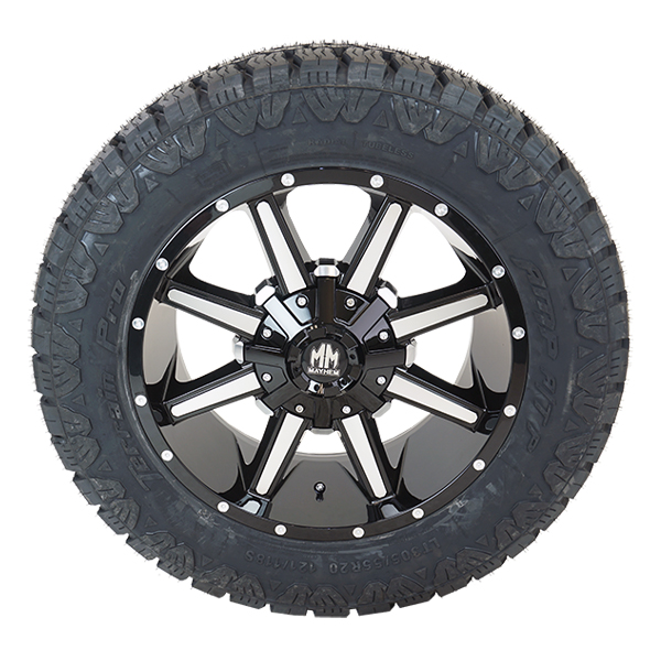 Mayhem 8104 Arsenal Gloss Black Machined AMP Terrain Pro A/T