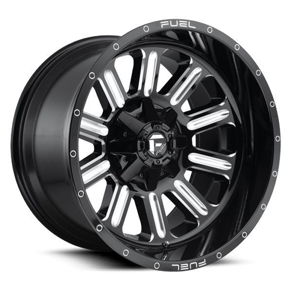 Fuel Offroad Wheels Hardline D620 Gloss Black Milled 15x8 -18mm Offset 5x114.3 (5x4.5),5x120.7 (5x4.75)