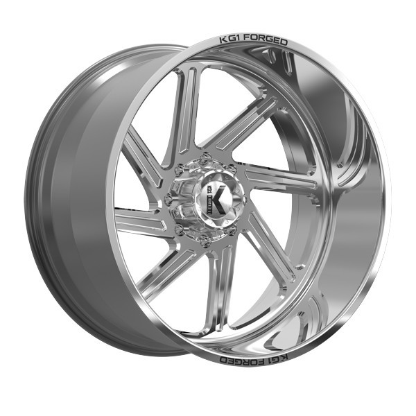 KG1 Forged Wheels Spool KF011 Polished 24x14 -76mm Offset 8x180