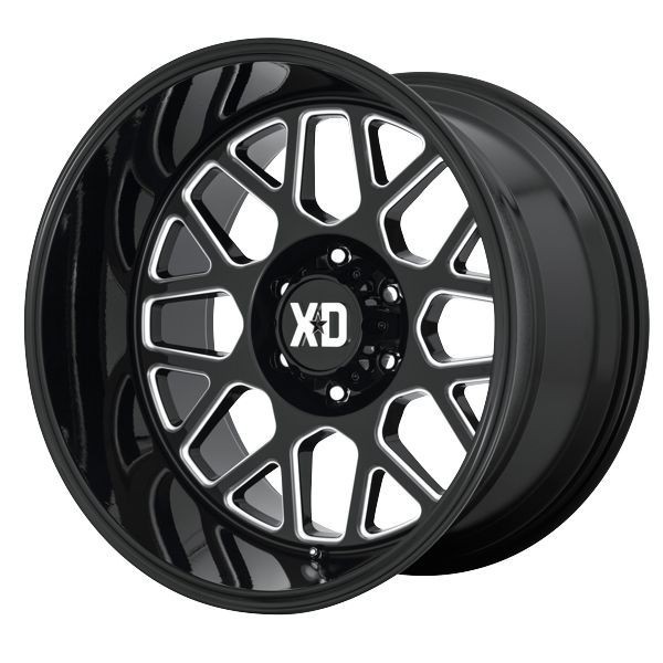 XD Series Wheels Grenade 2 XD849 Gloss Black Milled 20x10 12mm Offset 5x150