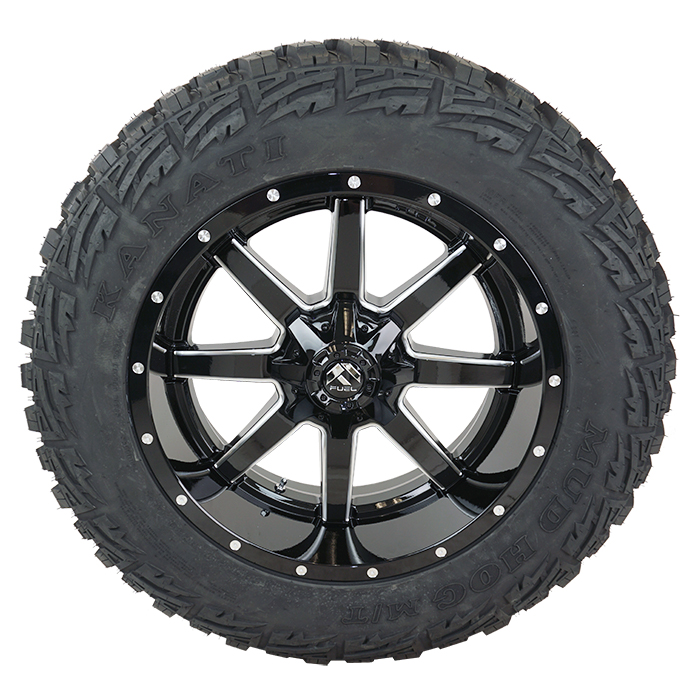 Fuel D610 Maverick Gloss Black Milled Kanati Mud Hog M/T