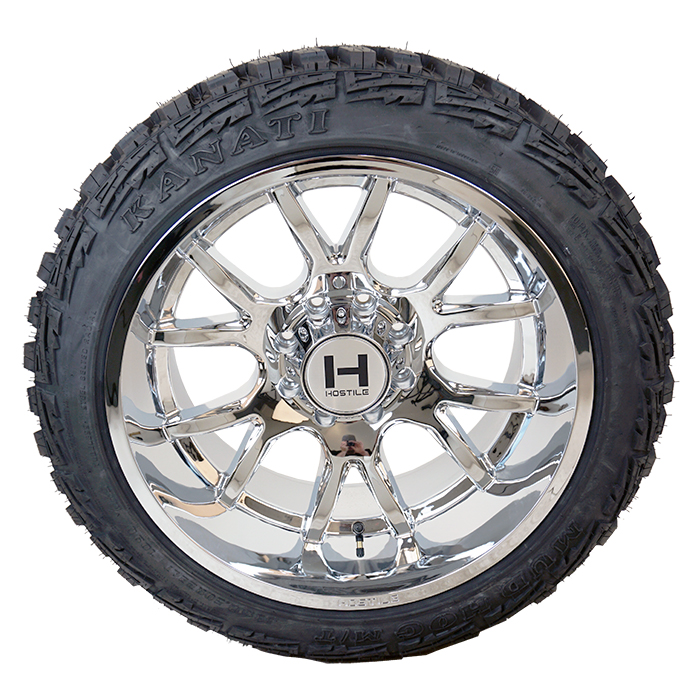 Hostile H113 Rage Chrome Kanati Mud Hog M/T