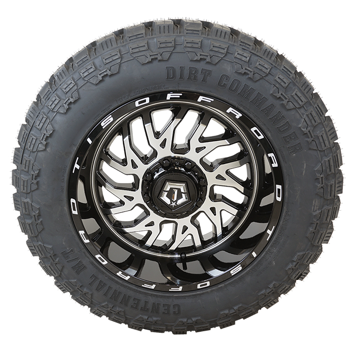 TIS 544MB Gloss Black Machined Dirt Commander M/T