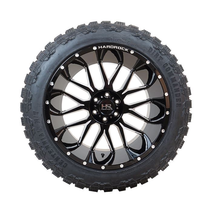 Hardrock Offroad H500 Affliction Xposed Gloss Black Milled Dirt Commander M/T