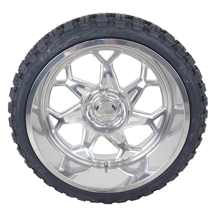 Cali Offroad Sevenfold 9111 Polished Comforser M/T