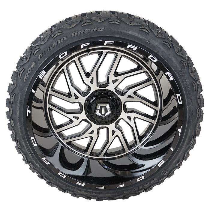 TIS 544MB Gloss Black Machined Haida Mud Champ M/T