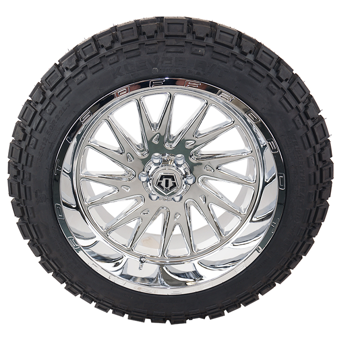24x12 TIS 547C Chrome 33x12.50R24 Kenda Tires Klever R/T
