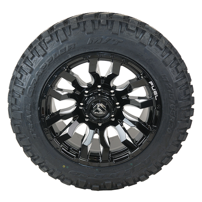 Fuel D673 Blitz Gloss Black Milled Nitto Trail Grappler
