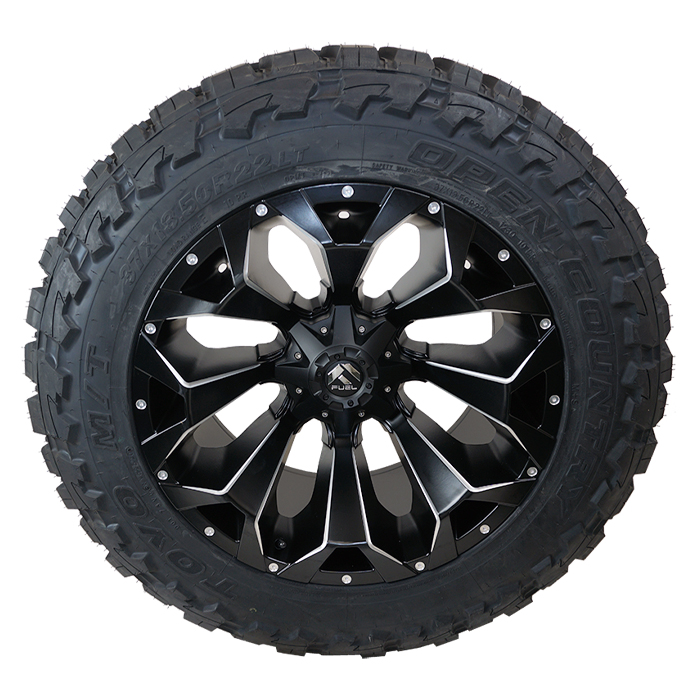 Fuel D546 Assault Matte Black Milled Toyo Open Country M/T