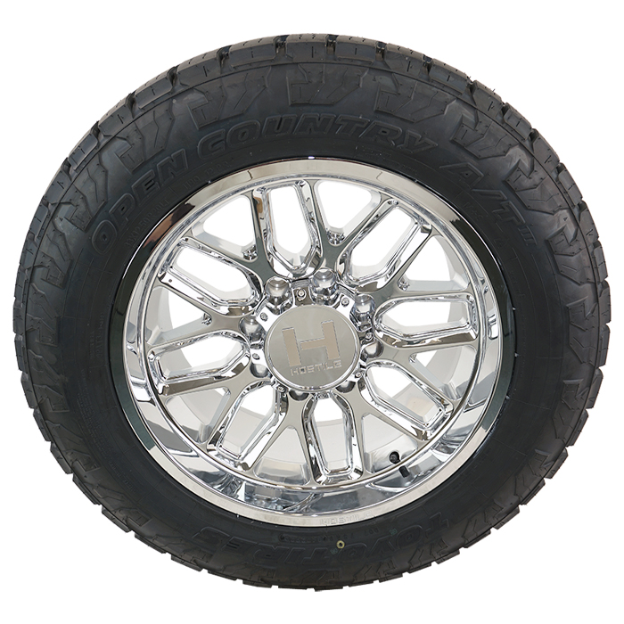 Hostile H120 Vulcan Chrome Toyo Open Country A/T III