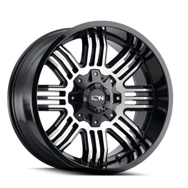 ION Alloy Wheels 144 Black Machined 17x9 -12mm Offset 8x170
