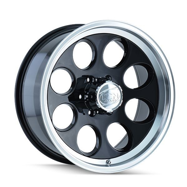 ION Alloy Wheels 171 Black with Machined Lip 15x8 -27mm Offset 5x120.7 (5x4.75)