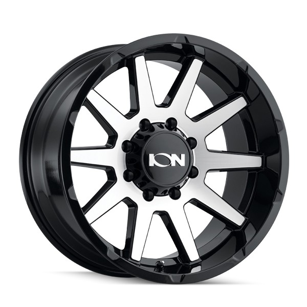 ION Alloy Wheels 143 Gloss Black with Machined Face 17x9 -12mm Offset 8x170