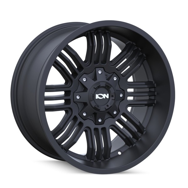 ION Alloy Wheels 144 Matte Black 17x9 -12mm Offset 5x127 (5x5),5x139.7 (5x5.5) 2007-2026 Jeep Wrangler / Gladiator