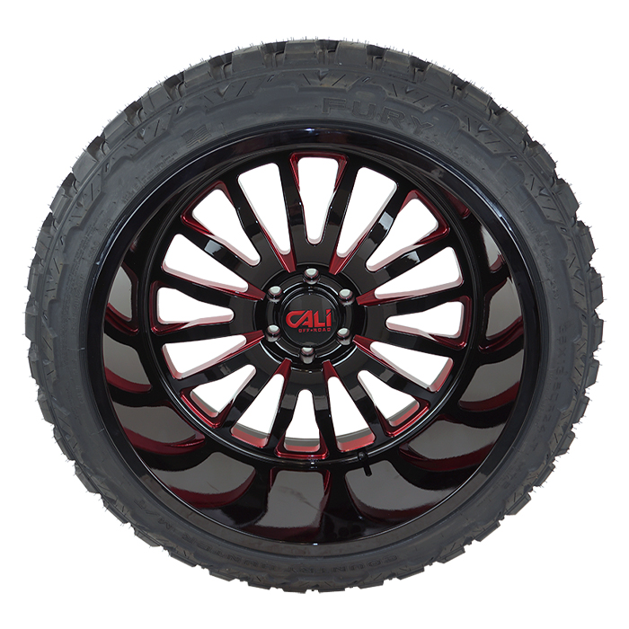 Cali Offroad Summit 9110 Gloss Black Red Tint Fury Country Hunter M/T