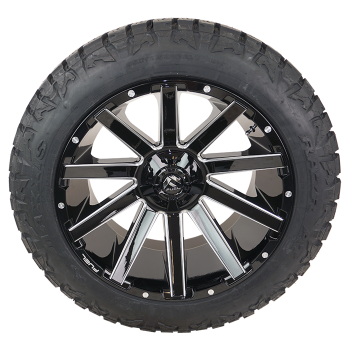 Fuel D615 Contra Gloss Black Milled Maxxis Razr A/T