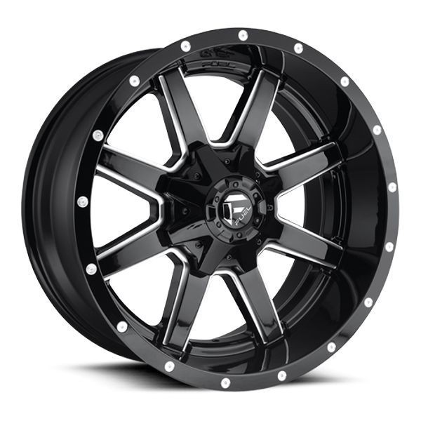 Fuel Offroad Wheels Maverick D610 Gloss Black Milled 17x8.5 25mm Offset 5x108,5x127 (5x5)