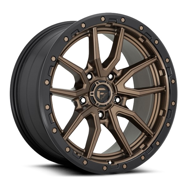 Fuel Offroad Wheels Rebel D681 Bronze with Black Lip 20x9 20mm Offset 5x150