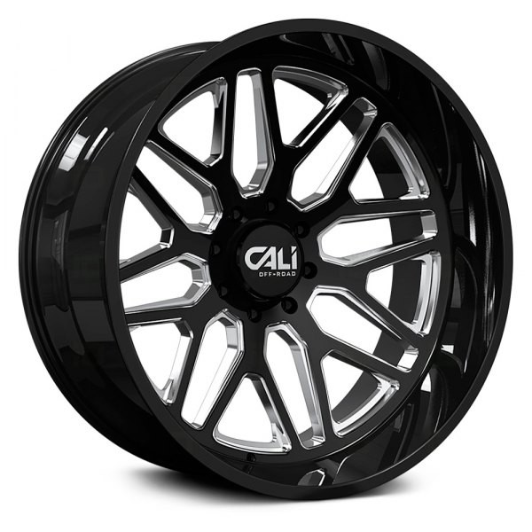 Cali Offroad Wheels Invader 9115 Gloss Black Milled 28x12 -44mm Offset 8x170