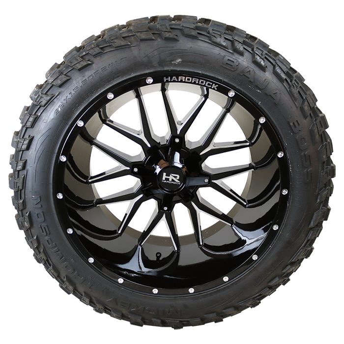 Hardrock Offroad H700 Affliction Gloss Black Milled Mickey Thompson Baja Boss