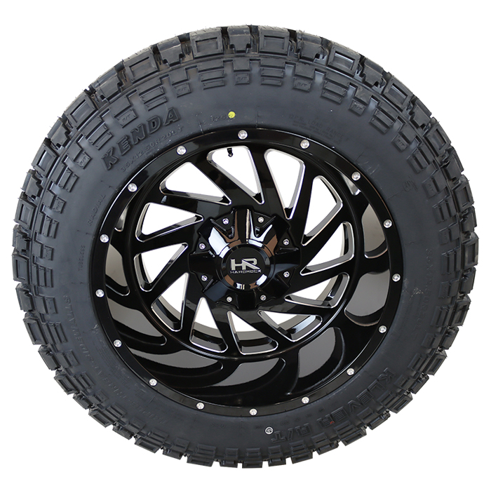 Hardrock Offroad H704 Crusher Gloss Black Milled Kenda Klever R/T
