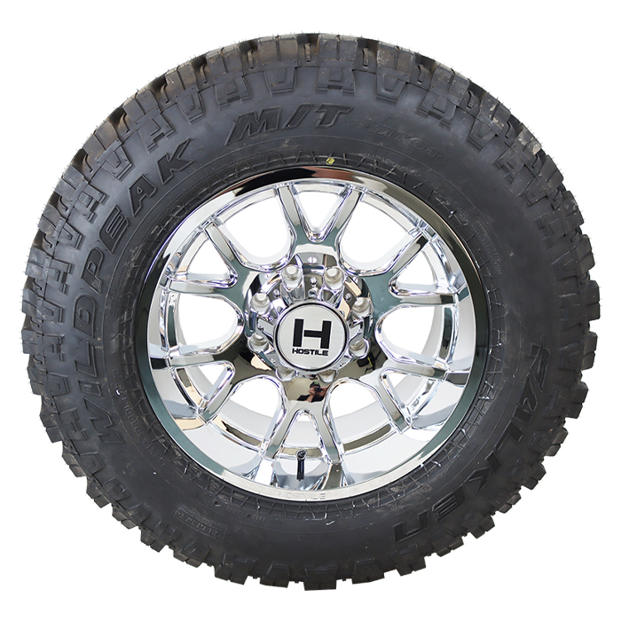 Hostile H113 Rage Chrome Falken Wildpeak M/T
