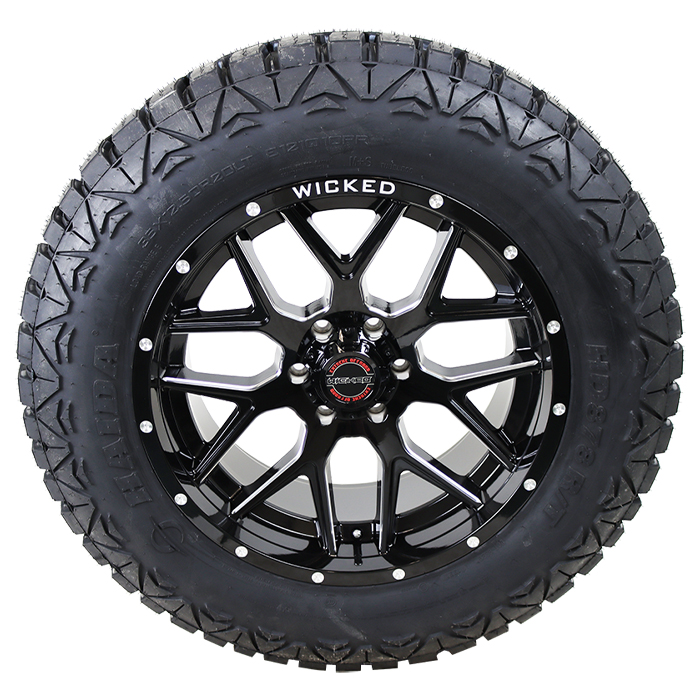 Wicked Offroad W903 Gloss Black Milled Rivets Haida R/T