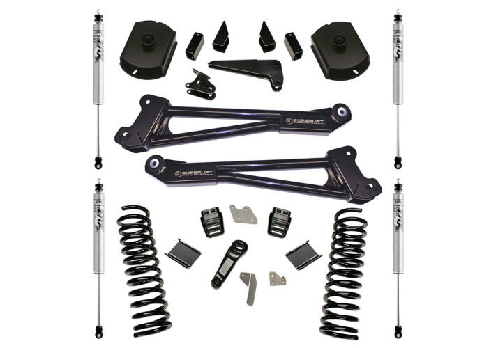 Superlift | 14-18 Ram 2500 4WD Diesel 4in Lift | Kit Replacement Radius Arms with Fox 2 Shocks