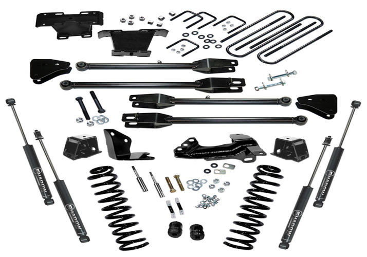 Superlift | 05-07 Ford F250 F350 SuperDuty 4WD 4in | Lift Kit with 4-Link Conversion & Superlift Shocks