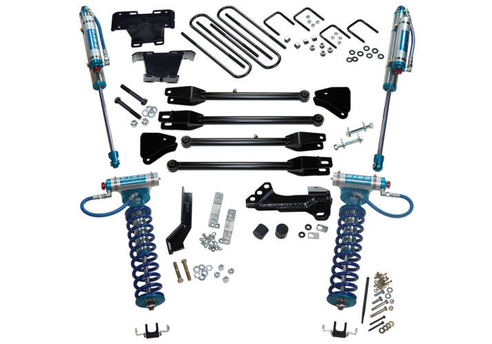 Superlift | 17-19 Ford F250 SD 4WD 4in Lift | Kit with4-Link King Front Coilovers Rear Reservoir Shocks