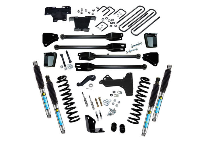 Superlift | 05-07 Ford F250 F350 SuperDuty 4WD 6in | Lift Kit with 4-Link Conversion & Bilstein Shocks