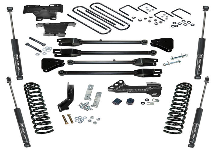 Superlift | 17-19 Ford F250 F350 SuperDuty 4WD (Diesel) | 4in Lift Kit with4-Link with SLF Shocks