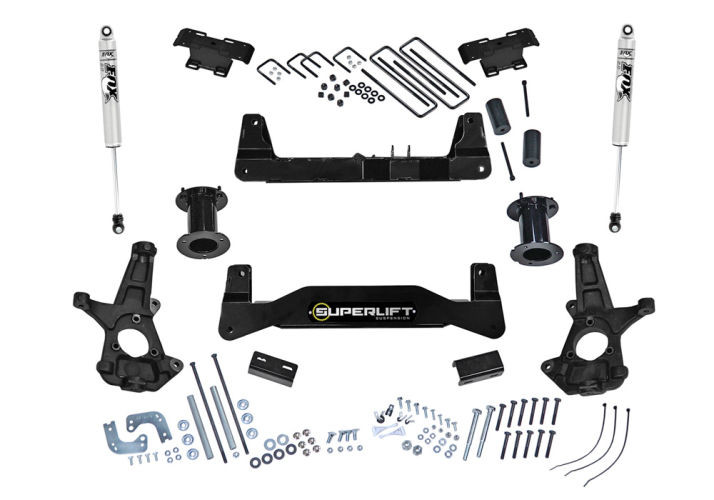Superlift | 07-16 Chevy Silverado 1500 2WD 6.5in Lift | Kit with Cast Steel Control Arms with Fox Shocks