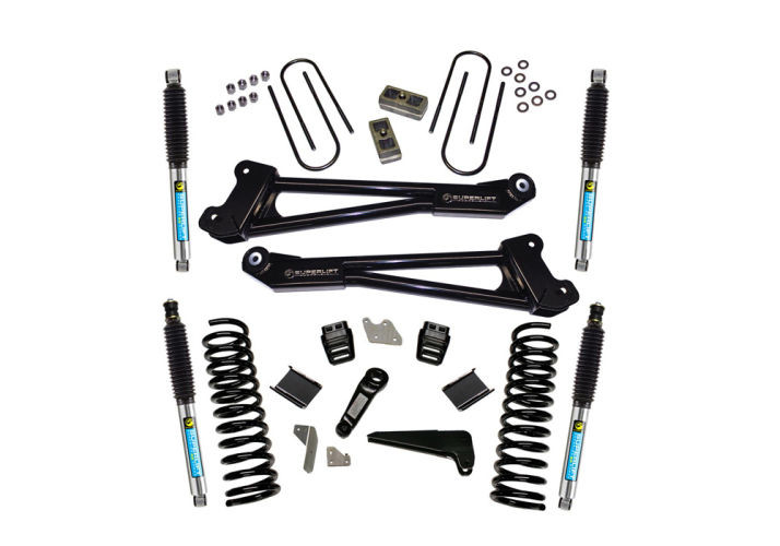 Superlift | 13-18 Dodge Ram 3500 4WD 4in Lift | Kit Replacement Radius Arms with Bilstein Shocks