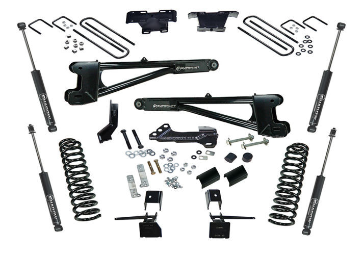 Superlift | 17-19 Ford F250 F350 SuperDuty 4WD (Diesel) | 4in Radius Arm Lift Kit with Superlift Shocks
