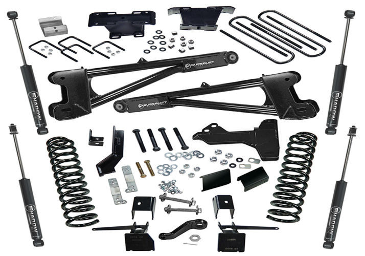 Superlift | 17-19 Ford F250 F350 SuperDuty 4WD (Diesel) | 6in Radius Arm Lift Kit with SLF Shocks