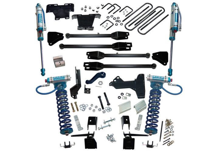 Superlift | 17-19 Ford F250 SD 6in 4in Lift | Kit with4-Link King Front Coilovers Rear Reservoir Shocks