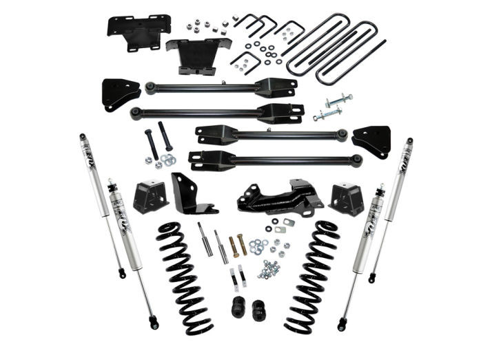 Superlift | 05-07 Ford F250 SuperDuty 4WD Diesel 4in | Lift Kit with A 4 Link Conversion Fox 2 Shocks