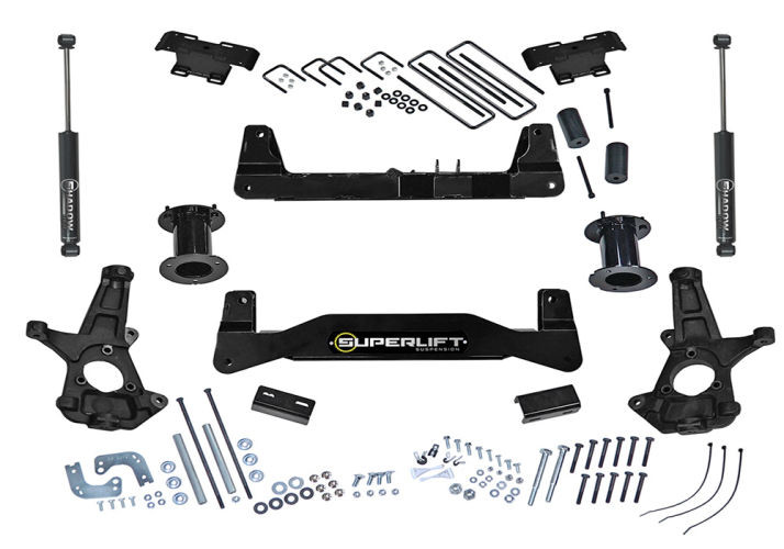 Superlift | 07-16 Chevy Silverado 1500 2WD 6.5in Lift | Kit withCast Steel Control Arms & Superlift Rear Shocks