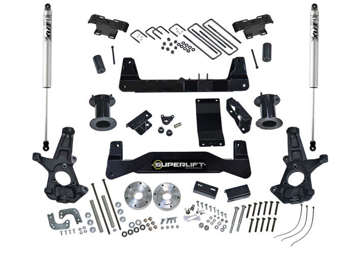 Superlift | 14-18 Chevy Silverado 1500 4WD 6.5in Lift | Kit with Alum Steel Control Arms with Fox 2 Shocks