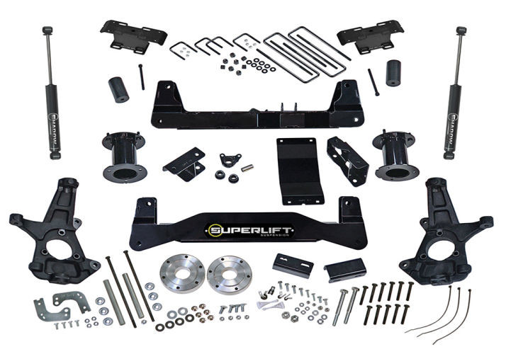 Superlift | 14-16 Chevy Silverado 1500 4WD 6.5in Lift | Kit withCast Steel Control Arms & Superlift Rear Shocks