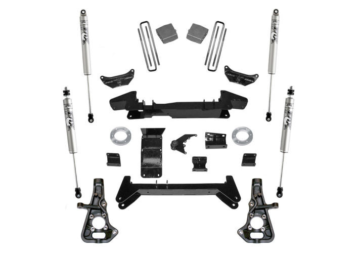 Superlift | 01-10 Chevy Silv 2500HD 3500 4WD Knuckle | Kit 6in Lift Kit with Fox 2 Shocks