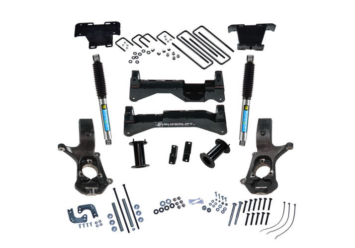 Superlift | 07-16 Chevy Silverado GMC Sierra 2WD with | Cast Steel Control Arms 8in Lift Kit with BIL Rear Shocks