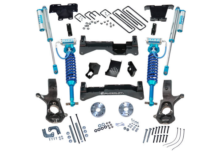 Superlift | 14-18 Chevy Silverado 4WD 8in Lift Kit | with Alum Stamped Steel Cntrl Arms & King Coils & Shocks