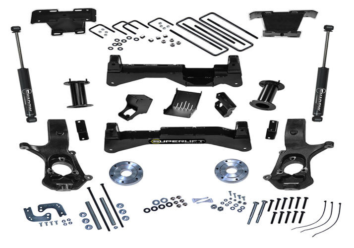 Superlift | 07-16 Chevy Silverado GMC Sierra 4WD with | Cast Steel Control Arms 8in Lift Kit with SLF Rear Shocks