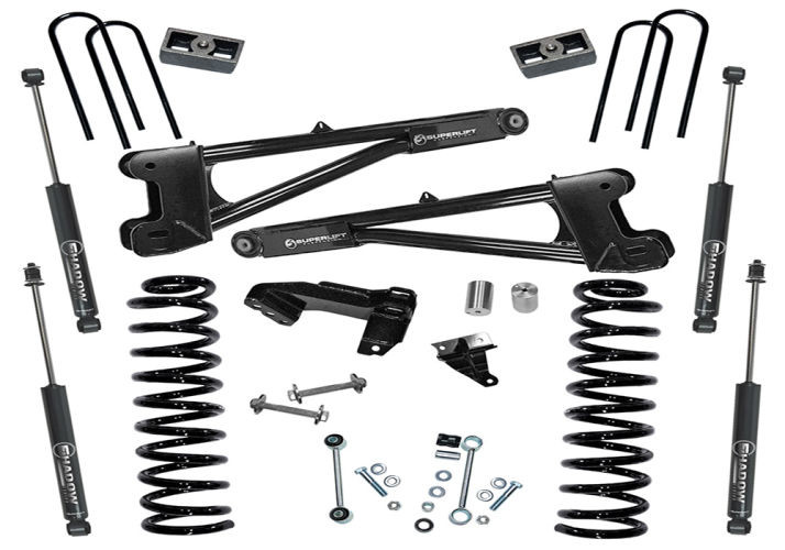 Superlift | 11-16 Ford F250 F350 SuperDuty 4WD 4in | Lift Kit with Repl Radius Arms & Superlift Shocks