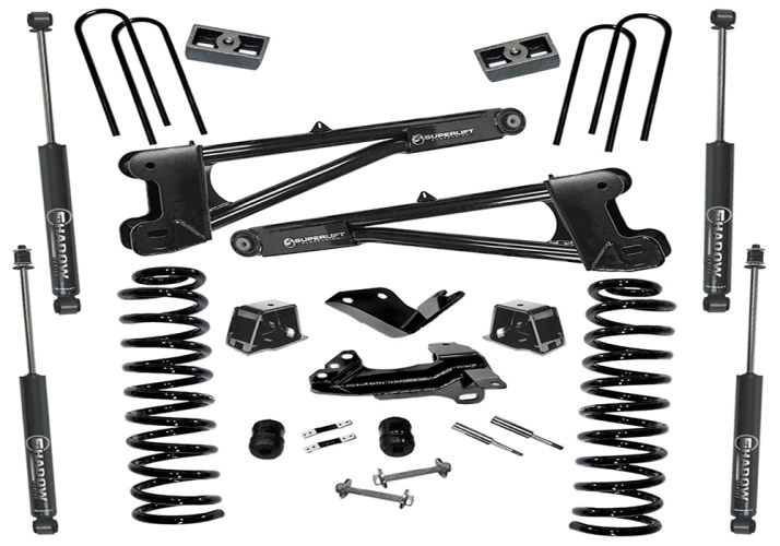 Superlift | 05-07 Ford F250 F350 SuperDuty 4WD 4in | Lift Kit with Repl Radius Arms & Superlift Shocks