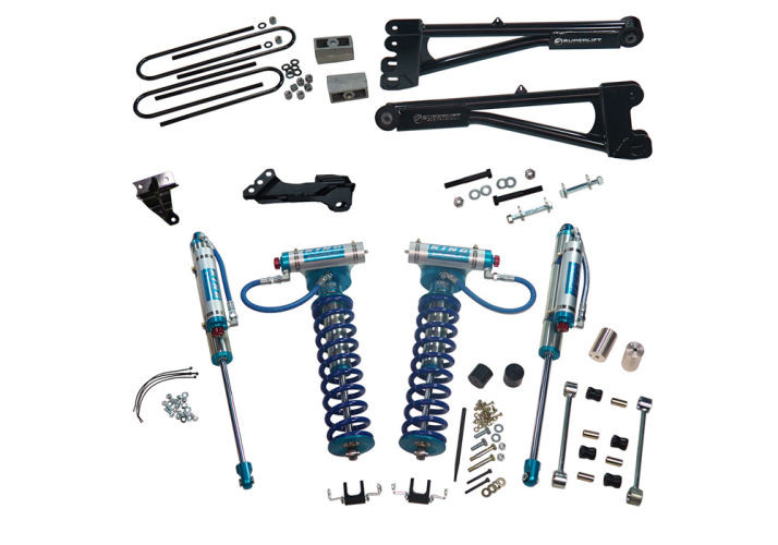 Superlift | 08-10 Ford F250 F350 SD 4WD 4in | Lift Kit withRepl Radius Arms & King Coilovers Rear Shocks