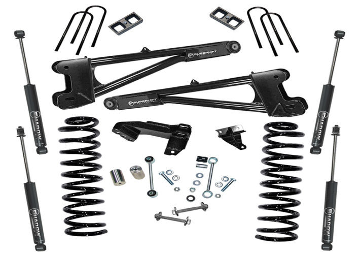 Superlift | 08-10 Ford F250 F350 SuperDuty 4WD 4in | Lift Kit with Repl Radius Arms & Superlift Shocks