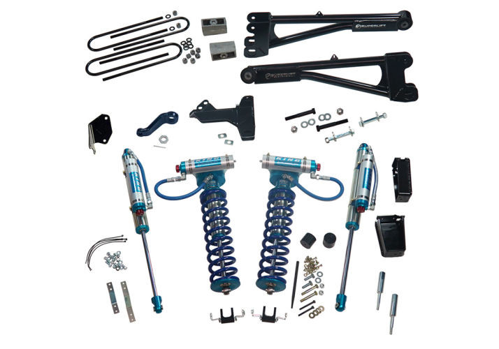 Superlift | 05-07 Ford F250 F350 SD 4WD 6in | Lift Kit withRepl Radius Arms & King Coilovers Rear Shocks
